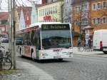 Ein Mercedes-Benz Citaro Bus ( von SWN-Stadtwerke neumarkt )fuhr im Neumarkt am 14.2.11 auf der Oberen Marktstraße mit der Aufschrift: 562 Holzheim  vorbei